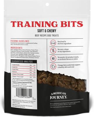 Show full view: American Journey Beef Recipe Grain-Free Soft & Chewy Training Bits Dog Treats, 32-oz bundle slide 4 of 11