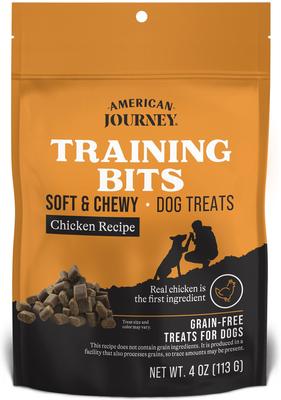 Show full view: Variety Pack - American Journey Beef Recipe Grain-Free Soft & Chewy Training Bits Dog Treats, 4-oz bag + American Journey Chicken Recipe Grain-Free Soft & Chewy Training Bits Dog Treats, 4-oz bag slide 6 of 10