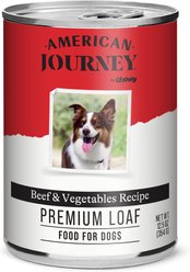 American Journey Premium Loaf Beef & Vegetables Recipe Canned Dog Food, 12.5-oz can, case of 12