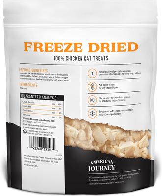 Show full view: American Journey 100% Chicken Freeze-Dried Grain-Free Cat Treats, 30-oz bundle slide 3 of 11