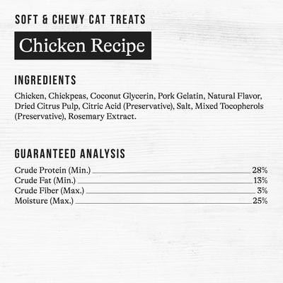 Show full view: American Journey Chicken Flavor Grain-Free Soft & Chewy Cat Treats 2-oz bag bundle of 4 slide 10 of 11