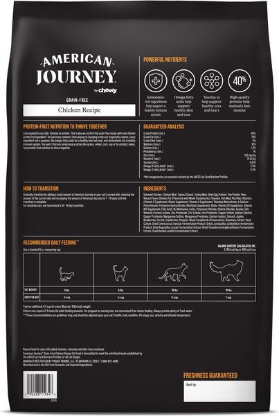 Show full view: American Journey Chicken Recipe Grain-Free Dry Cat Food, 12-lb bag slide 4 of 11