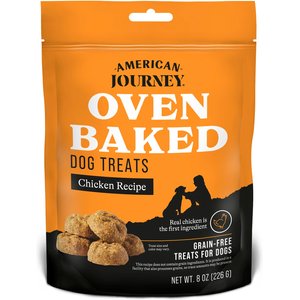 American Journey Chicken Recipe Grain-Free Oven Baked Crunchy Biscuit Dog Treats, 8-oz bag