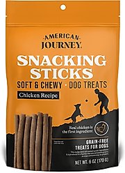 American Journey Chicken Recipe Grain-Free Soft & Chewy Snacking Sticks Dog Treats, 6-oz bag