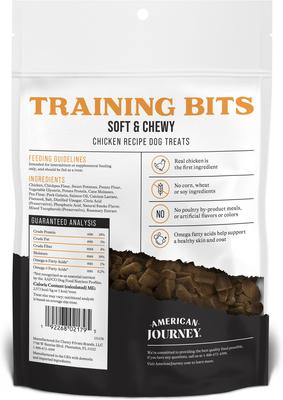 Show full view: American Journey Chicken Recipe Grain-Free Soft & Chewy Training Bits Dog Treats, 4-oz bag slide 3 of 10