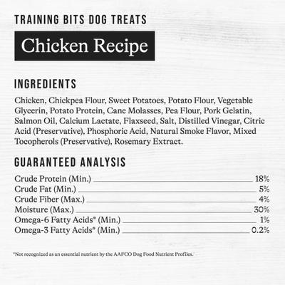 Show full view: American Journey Chicken Recipe Grain-Free Soft & Chewy Training Bits Dog Treats, 4-oz bag slide 9 of 10