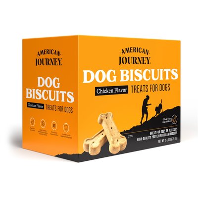 American Journey American Journey Chicken Flavor Large Biscuit Dog Treats, 15lb box