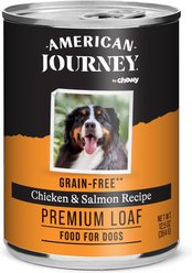 American Journey Premium Loaf Chicken & Salmon Recipe Grain-Free Canned Dog Food, 12.5-oz can, case of 12