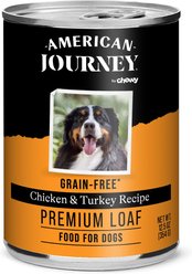 American Journey Premium Loaf Chicken & Turkey Recipe Grain-Free Canned Dog Food, 12.5-oz can, case of 12