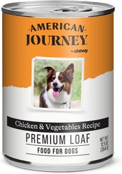 American Journey Premium Loaf Chicken & Vegetables Recipe Canned Dog Food, 12.5-oz can, case of 12