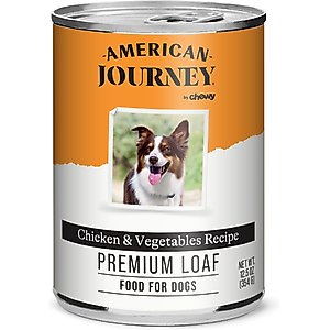 American Journey Premium Loaf Chicken & Vegetables Recipe Canned Dog Food, 12.5-oz can, case of 12