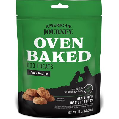 American Journey American Journey Duck Recipe Grain-Free Oven Baked Crunchy Biscuit Dog Treats, 16-oz bag