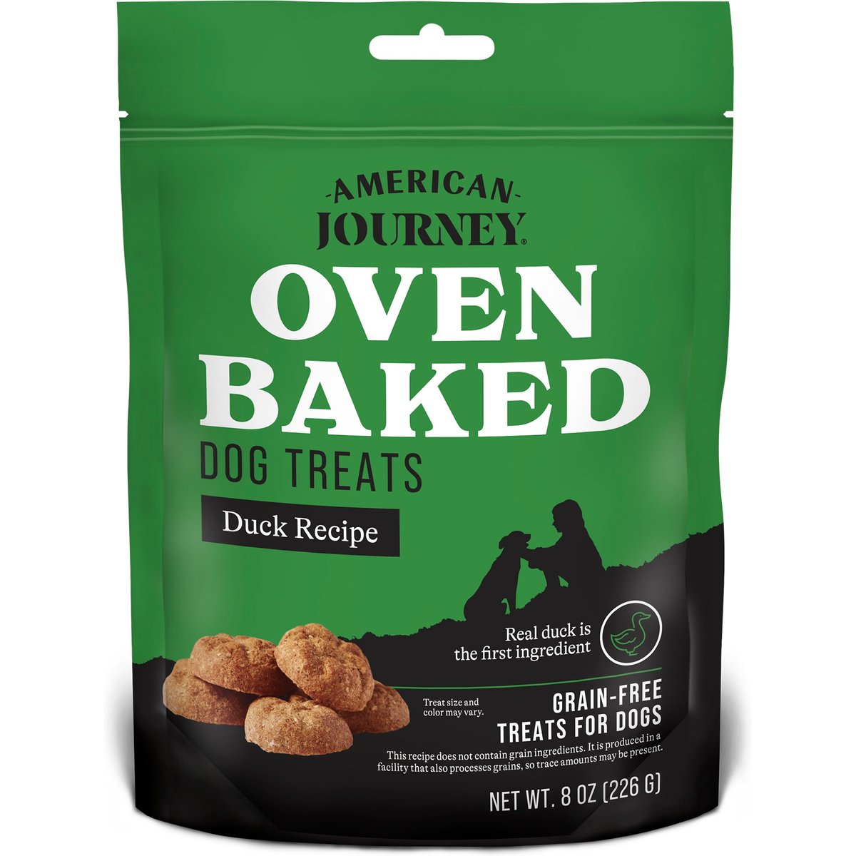 American Journey Duck Recipe Grain-Free Oven Baked Crunchy Biscuit Dog Treats, 8-oz bag