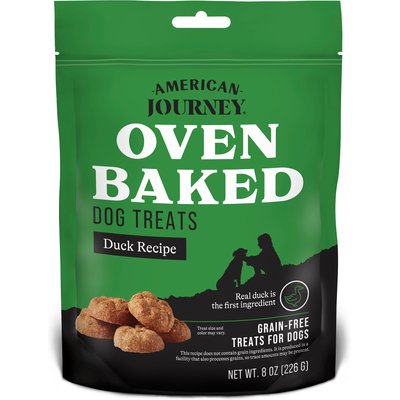 American Journey American Journey Duck Recipe Grain-Free Oven Baked Crunchy Biscuit Dog Treats, 8-oz bag