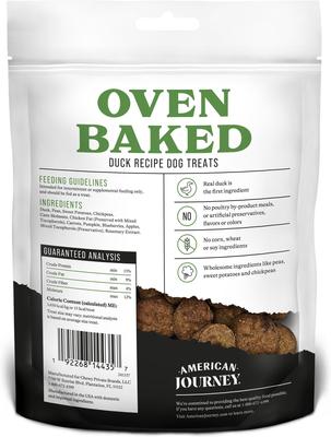 Show full view: American Journey Duck Recipe Grain-Free Oven Baked Crunchy Biscuit Dog Treats, 8-oz bag slide 3 of 10