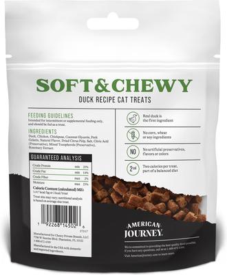 Show full view: American Journey Duck Recipe Grain-Free Soft & Chewy Cat Treats, 2-oz bag slide 3 of 10