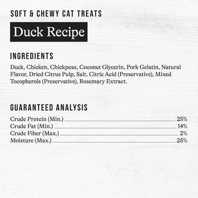 Show full view: American Journey Duck Recipe Grain-Free Soft & Chewy Cat Treats, 2-oz bag slide 9 of 10