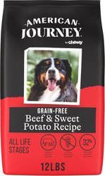 American Journey Grain-Free Beef & Sweet Potato Recipe Dry Dog Food, 12-lb bag