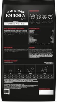 Show full view: American Journey Grain-Free Beef & Sweet Potato Recipe Dry Dog Food, 24-lb bag slide 3 of 12