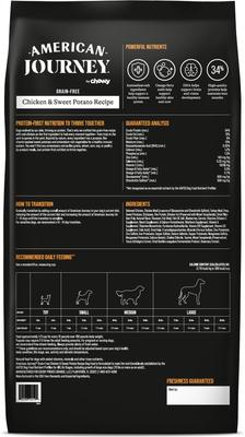 Show full view: American Journey Grain-Free Chicken & Sweet Potato Recipe Dry Dog Food + Peanut Butter Recipe Grain-Free Oven Baked Crunchy Biscuit Dog Treats slide 3 of 10