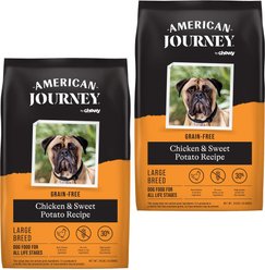 American Journey Grain-Free Large Breed Adult Chicken & Sweet Potato Recipe Dry Dog Food, 48-lb bundle