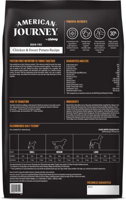 Show full view: American Journey Grain-Free Large Breed Adult Chicken & Sweet Potato Recipe Dry Dog Food, 24-lb bag slide 3 of 12