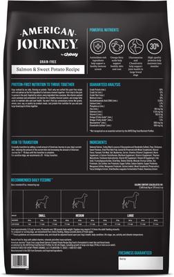 Show full view: American Journey Grain-Free Large Breed Adult Salmon & Sweet Potato Recipe Dry Dog Food, 24-lb bag slide 3 of 12