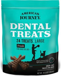 American Journey Grain-Free Large Dental Dog Treats Mint Flavor, 24 count