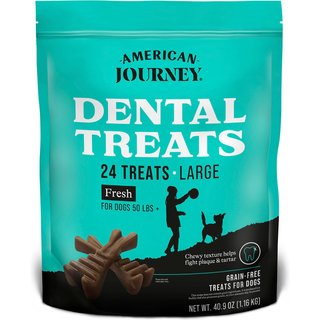 American Journey Grain-Free Large Dental Dog Treats Mint Flavor, 24 count slide 1 of 9