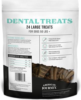 Show full view: American Journey Grain-Free Large Dental Dog Treats Mint Flavor, 24 count slide 3 of 10