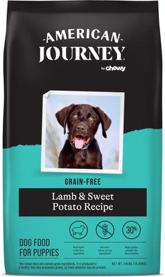 Show full view: American Journey Grain-Free Puppy Lamb & Sweet Potato Recipe Dry Dog Food + Beef Recipe Grain-Free Soft & Chewy Training Bits Dog Treats slide 2 of 9