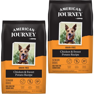 American Journey American Journey Grain-Free Senior Chicken & Sweet Potato Recipe Dry Dog Food, 48-lb bundle