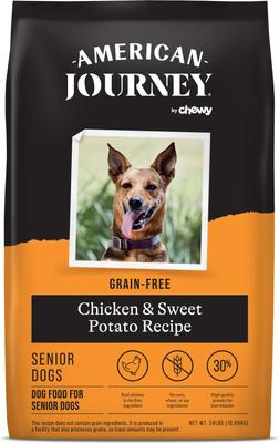 Show full view: American Journey Grain-Free Senior Chicken & Sweet Potato Recipe Dry Dog Food + Poultry & Beef Variety Pack Grain-Free Canned Dog Food slide 6 of 9