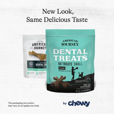 Show full view: American Journey Grain-Free Small Dental Dog Treats Mint Flavor, 120 count slide 3 of 11