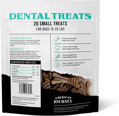 Show full view: American Journey Grain-Free Small Dental Dog Treats Mint Flavor, 20 count slide 3 of 10