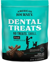 American Journey Grain-Free Small Dental Dog Treats Mint Flavor, 60 count