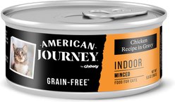 American Journey Indoor Minced Chicken Recipe in Gravy Grain-Free Canned Cat Food, 5.5-oz can, case of 24