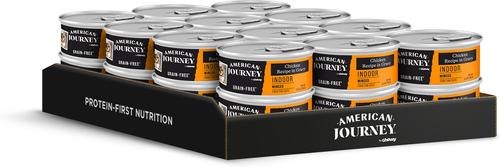 Show full view: American Journey Indoor Minced Chicken Recipe in Gravy Grain-Free Canned Cat Food, 5.5-oz can, case of 24 slide 4 of 11