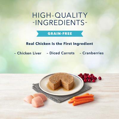 Show full view: American Journey Indoor Pate Chicken Recipe Grain-Free Canned Cat Food, 5.5-oz, case of 24 + Blue Buffalo Freedom Indoor Adult Chicken Recipe Grain-Free Canned Cat Food, 5.5-oz, case of 24 slide 7 of 8