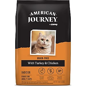 American Journey Indoor Recipe with Turkey & Chicken Grain-Free Dry Cat Food, 12-lb bag
