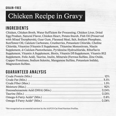 Show full view: American Journey Kitten Chicken Recipe Grain-Free Dry Cat Food, 5-lb bag + American Journey Kitten Minced Chicken Recipe in Gravy Grain-Free Canned Cat Food, 3-oz, case of 24 slide 4 of 9