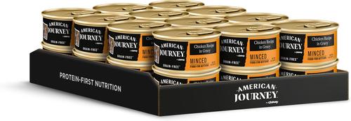 Show full view: American Journey Kitten Minced Chicken Recipe in Gravy Grain-Free Canned Cat Food, 3-oz can, case of 24 slide 3 of 11