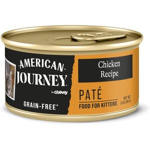 American Journey Kitten Pate Chicken Recipe Grain-Free Canned Cat Food, 3-oz can, case of 24