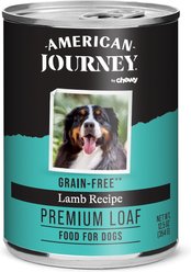 American Journey Premium Loaf Lamb Recipe Grain-Free Canned Dog Food, 12.5-oz can, case of 12