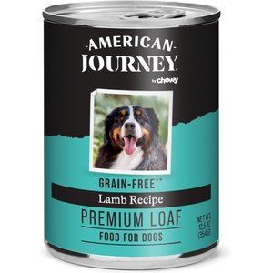 American Journey Premium Loaf Lamb Recipe Grain-Free Canned Dog Food, 12.5-oz can, case of 12