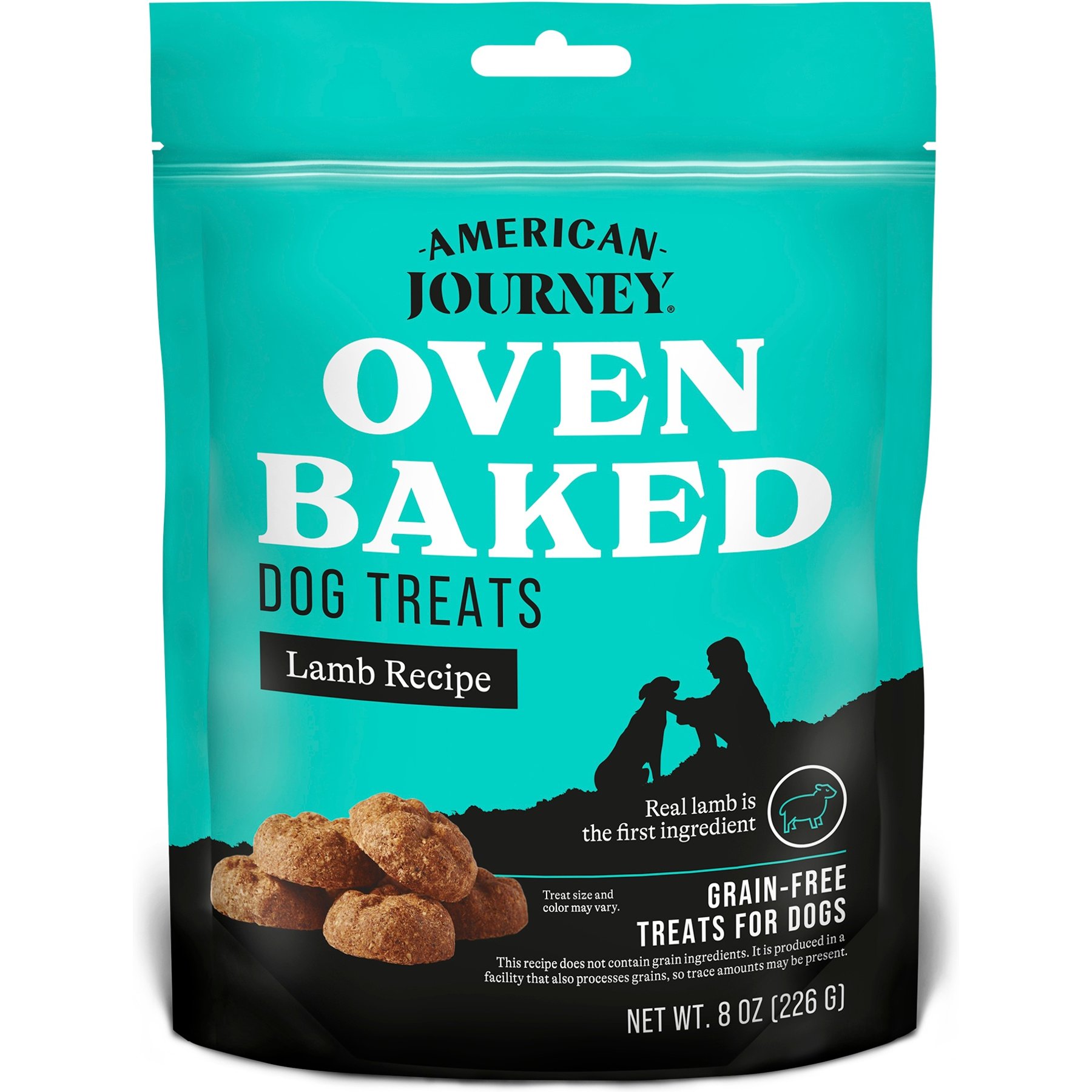American Journey Lamb Recipe Grain-Free Oven Baked Crunchy Biscuit Dog Treats, 8-oz bag