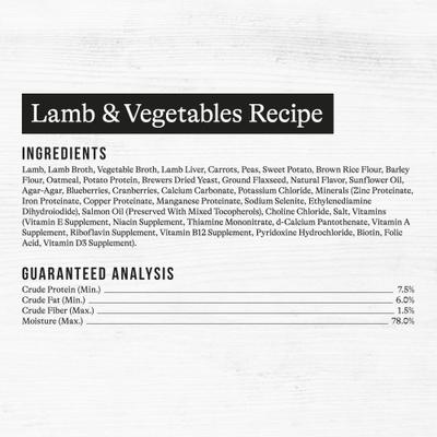 Show full view: American Journey Lamb & Vegetables Canned Dog Food, 12.5-oz can, case of 12 slide 10 of 11