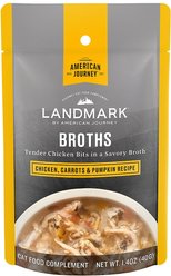 American Journey Landmark Broths Chicken, Carrots & Pumpkin Recipe Wet Cat Food Complement Pouches, 1.4-oz case of 16