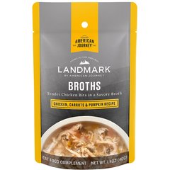 American Journey Landmark Broths Chicken, Carrots & Pumpkin Recipe Wet Cat Food Complement Pouches, 1.4 oz case of 16