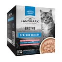 American Journey Landmark Broths Seafood Variety Pack Wet Cat Food Complement Pouches, 1.4-oz case of 12
